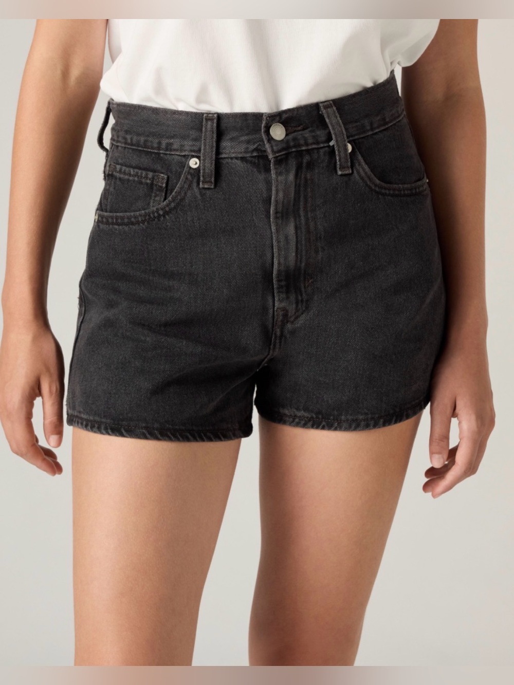 High-Rise Black Levi’s Denim Women's Shorts